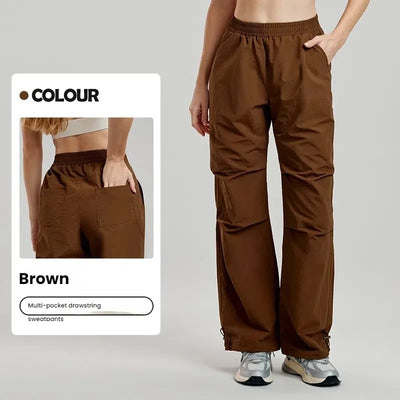 New Women's Cargo Pants Outdoor Hiking Trekking Straight Leg Tactical Softshell Windproof Waterproof Multi-Pocket Sports Pants