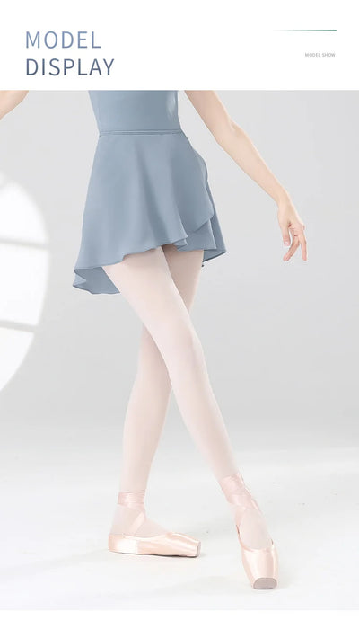 Women Girls Ballet Skirts Dance Short Skirts High Elastic Skirt Ballerina Adult  Ballet Dancing Dress lace Up Chiffon Skirt