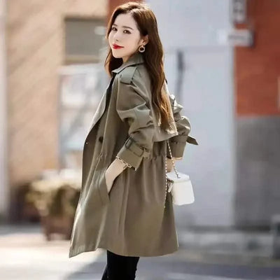 Coats Woman Spring Autumn Windbreaker Jacket for Women High Quality New Products 2025 Trend Fashion Korean Reviews Clothes Style