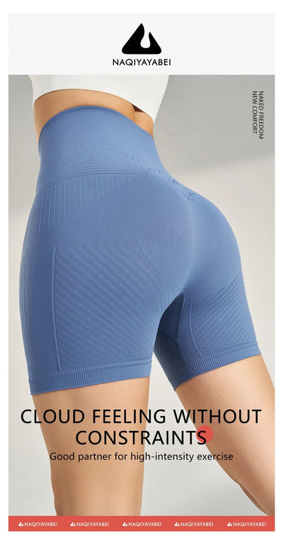 Sports Outdoor Yoga Pants Three Quarter Pants Shorts High Waist Peach Lift Hip Fitness Bottoms Women Leggings