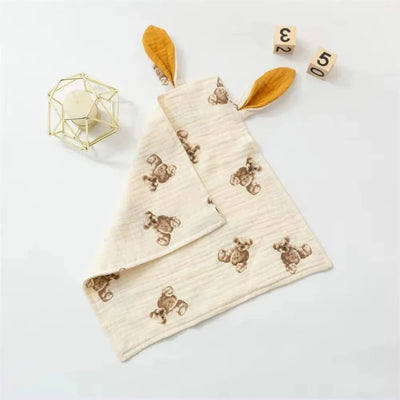 Baby Rabbit Cotton Muslin Comforter Sleeping Dolls |Blanket | Soft Soothe Appease Towel |Bibs| Burp Cloths Infant