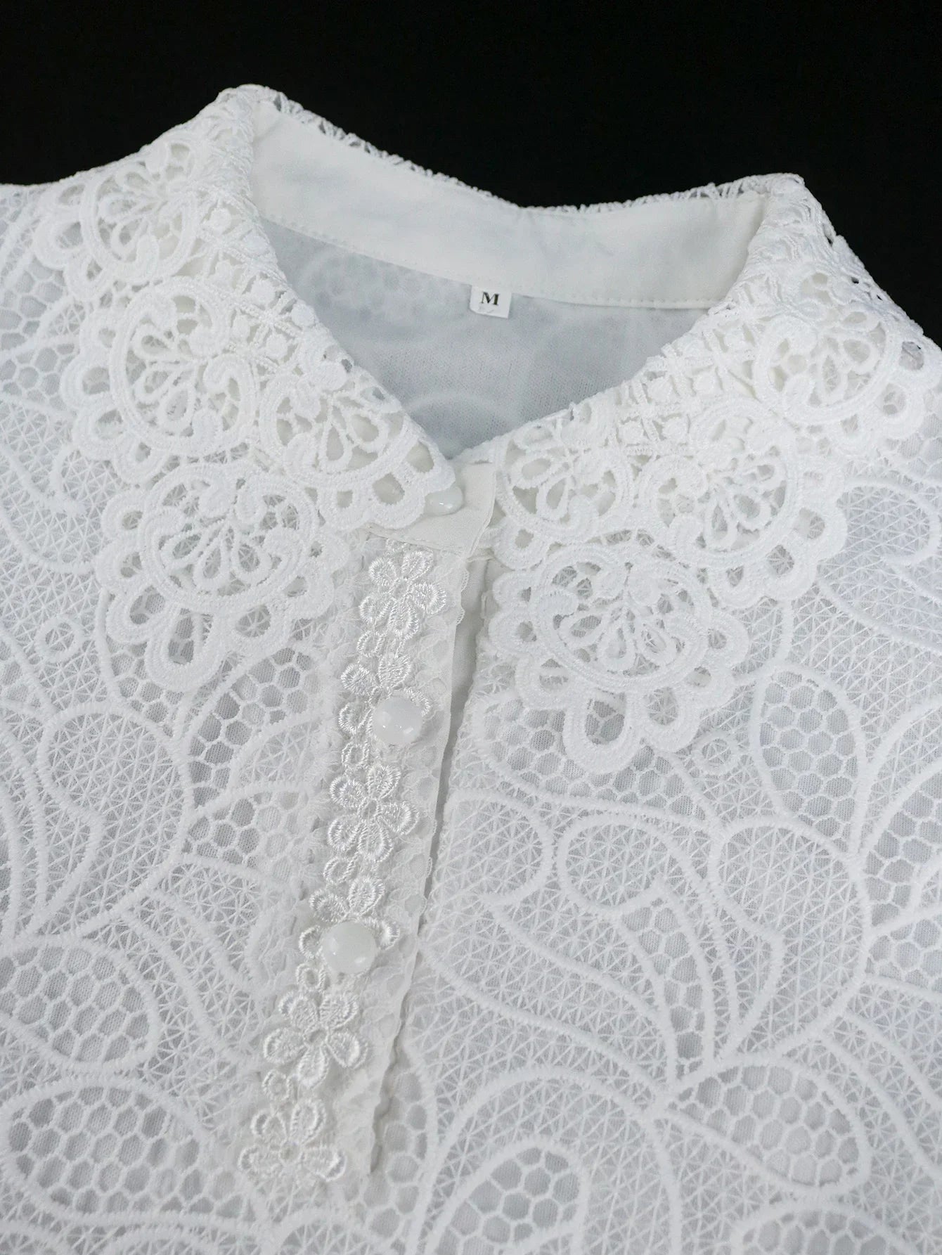 White Lace Dresses for Women Wedding Guests Elegant Turn Down Collar Puff Sleeves Pleated Hem Midi Dress Luxury Occasion Clothes