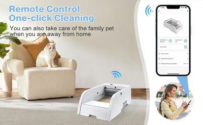 3.0 Automatic Cat Litter Box Self Cleaning,  Upgraded Automatic Cat Litter Box Self Cleaning That Can Use Clumping Cat Litter
