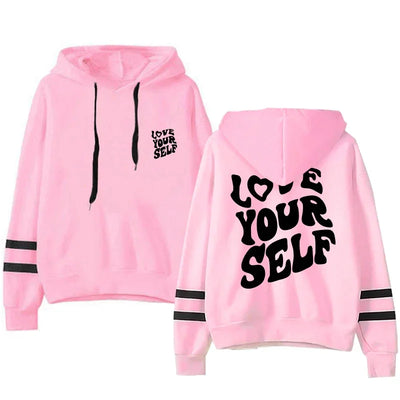 Hooded Sweatshirts Print Versatile Pullovers Daily Jogging Casual Sports Hoodies Women