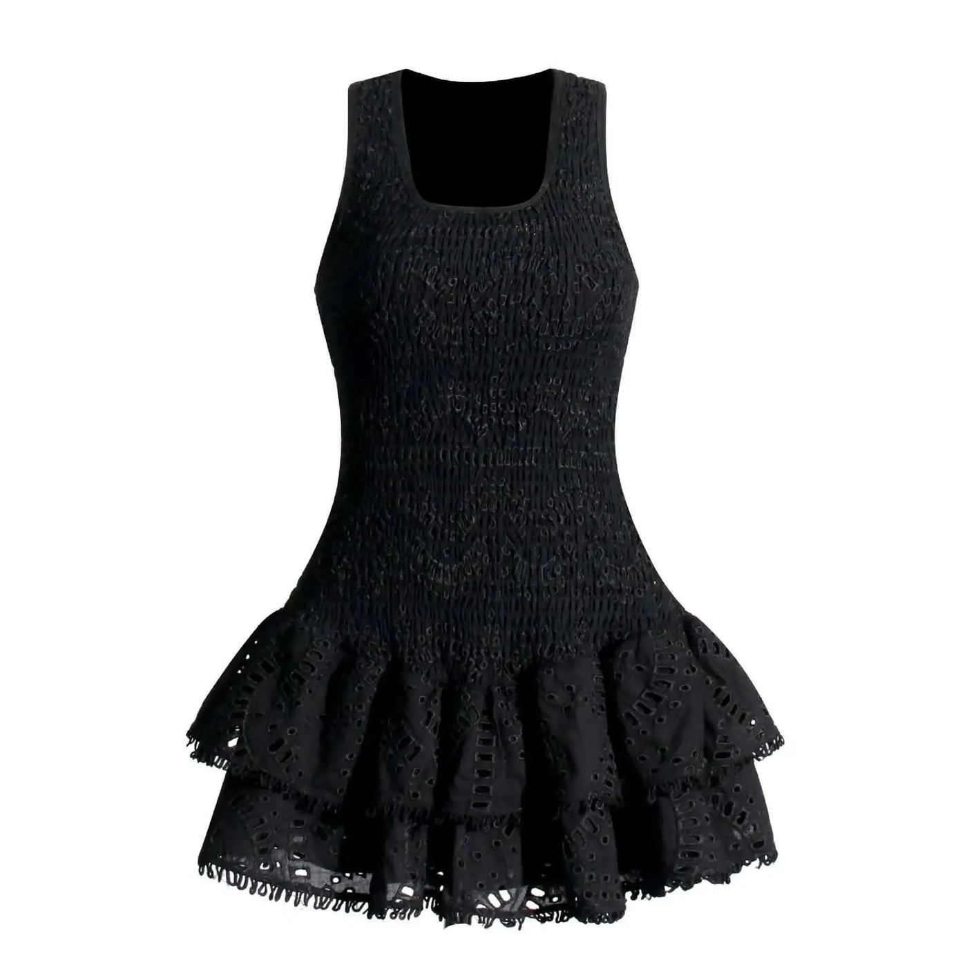 Summer Sundress Holiday Print Embroidery Cotton Short Cake Dress Women Sleeveless Tank Elastic Back Cocktail Party Vestidos