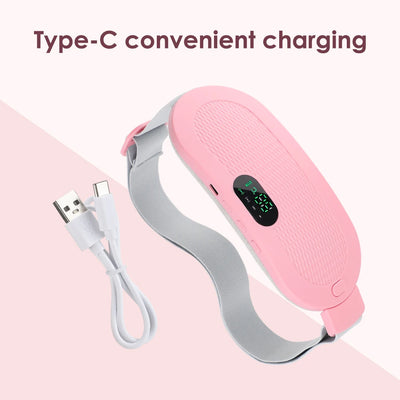 Electric Heating Pad Menstrual Cramp Massager Belt Women Period Care Hot Compress Device Vibration Abdominal Ulter Warmer Belt