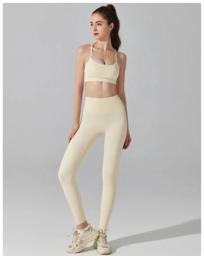 Women's Matching Activewear Set Sports Bra & High Waist Leggings 2-Piece Workout Outfit Gym Clothes for Yoga, Running & Fitness