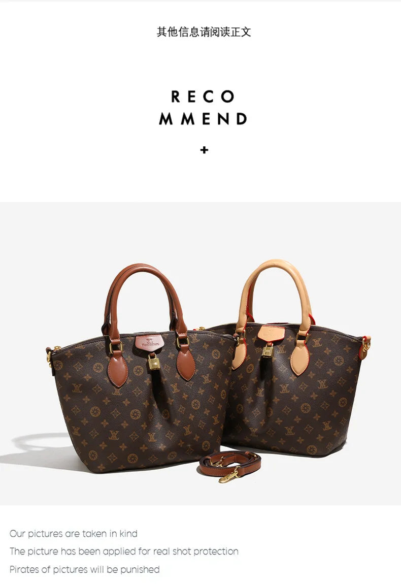 2025 French Luxury Handbag for Women Designer Tote Elegant Structured Shoulder Bag High-End Minimalist Chic Versatile