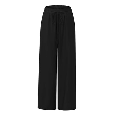 Women's Wide Leg Pants High Waist Casual trousers Solid Color Elastic Waist Tie Belt Loose Sweatpants gym pantalones de mujer