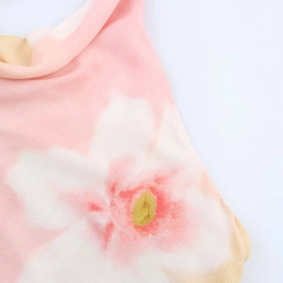 2025 Women's Dresses Summer Floral Printed Dresses Backless Sexy Halter Dresses New Fashion Women's Party Dresses