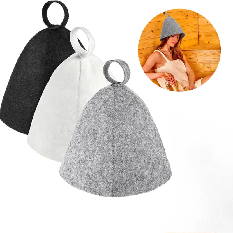 Sauna Hats, Sauna Caps Sauna Hats Sauna Accessories Felt Sauna Cap for Men and Women Home Sauna Steam Cap for Steam Room