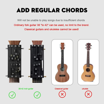 Guitar Auxiliary Artifact Folk Guitar Playing And Singing Chord Practice Automatic Transmission One Key Chord Player