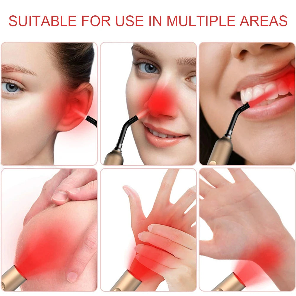 Red Light Therapy Device Cold Sore Canker Sore Treatment Infrared Light Therapy Wand for Mouth Nose Ear Knee Feet Hands Ankle