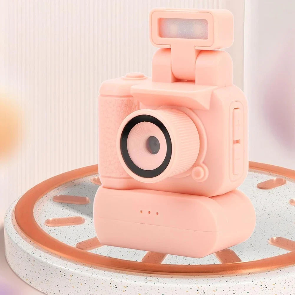 Mini cameras with high-definition displays, retro cameras with flashes and battery stands, digital cameras, and small cameras