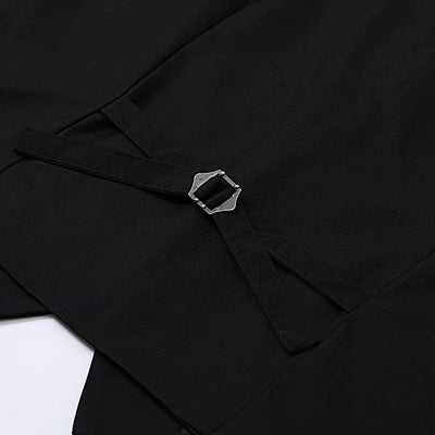 Mens Suit Vest Male Business Formal Wedding Office Birthday Party Outfit Set  Easter Church Jacket Black Waistcoat