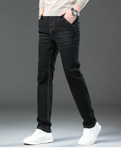 New Men Classic Jeans Jean Homme Pantalones Hombre Men Mannen Soft Black Biker Masculino Denim Overalls Mens Pants Size 30-40