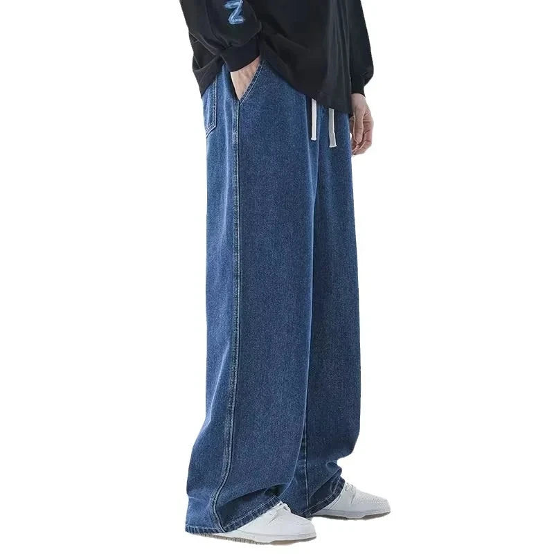 Boyfriend Vintage Fashion Straight Casual Loose Denim Cargo Pants Men Designer  Jeans Streetwear Loose Wide Leg Jeans