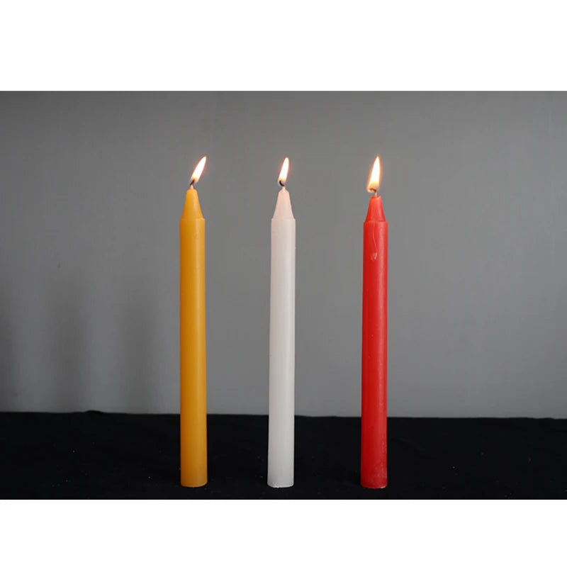 Emergency Lighting Candle, Red, White, Yellow, 2cm Diameter, 21cm Height, Worship Sacrifice, Romance Pray, 10Pcs per Lot