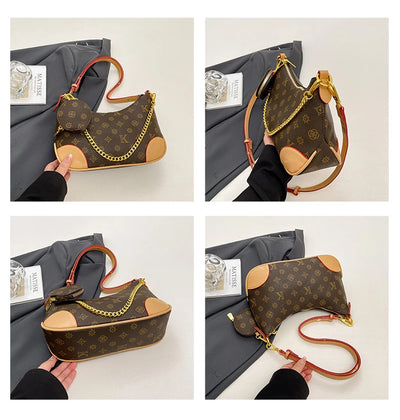 Famous Designer Elegant Handbags Leather For Women, Ladies Crossbody Shoulder Bag Classic Popular And Lightweight For Shopping