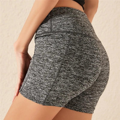 Women's Sports Shorts Biker Short Pocket High Waist Yoga Legging Fitness Tights Women Cycling Athletic Gym Running Yoga Shorts