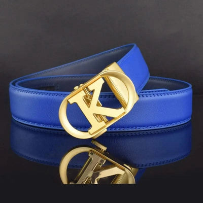 Men Fashion K Letter High quality Genuine Leather  Designer Belts | Male Waist Strap