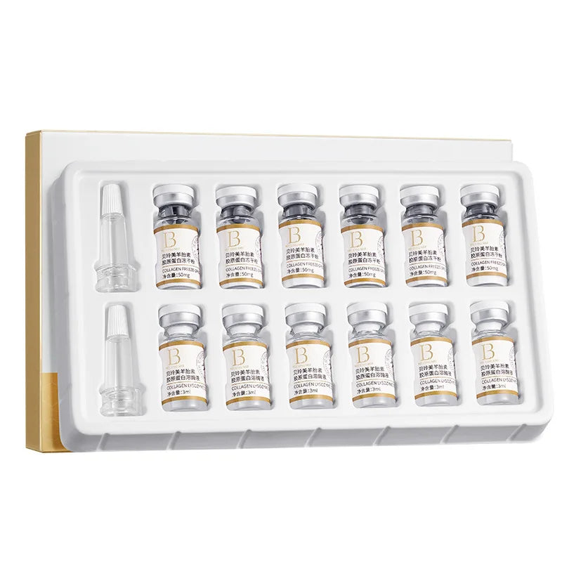 Facial Microneedling Serum Yeast Freeze-Dried Power Skin Care Set Shrink Pores Moisturizing Brighten Anti Aging Peptides Essence