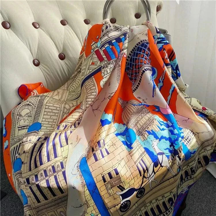 Mulberry Silk Scarves Large Shawls Head Neck Accessories