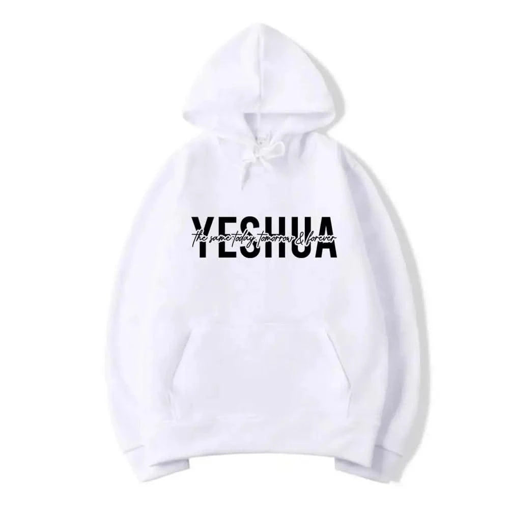 Yeshua women's Christian hooded sweatshirt printed with biblical scriptures, religious hooded sweatshirt, gift of faith, Jesus'