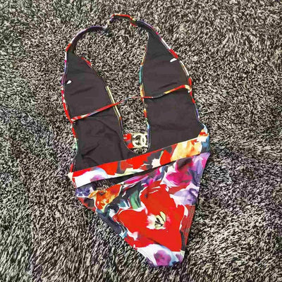 Summer Women Luxury Swimwear Sexy Micro Bikini Set Lady Lace-up One-Piece Swimsuit Beachwear Metal Belt Bathing Suits Beach Set