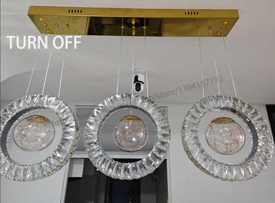 Modern Home DecorLED Lights Crystal Pendant Lamps Room Chandeliers Dining Table Pendant Lights Indoor Lighting Dimmable Light