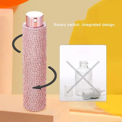 Luxury 10ml Perfume Spray Bottle Bling Rhinestones Refillable Perfume Atomizer Empty Bottle Travel Cosmetic Essential Container