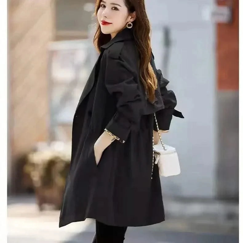 Coats Woman Spring Autumn Windbreaker Jacket for Women High Quality New Products 2025 Trend Fashion Korean Reviews Clothes Style