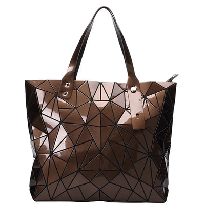 Fashion Luxury bag Women Top-Handle Bag New Designer Famous Brand Lady Shoulder Bag Bright Geometry Female Handbags Totes