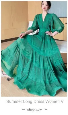 Women Maxi Chiffon Dress Summer Bohemian Rabbits Flower Porcelain Print Clothing Floor Length Flare Sleeve Long Vestidos