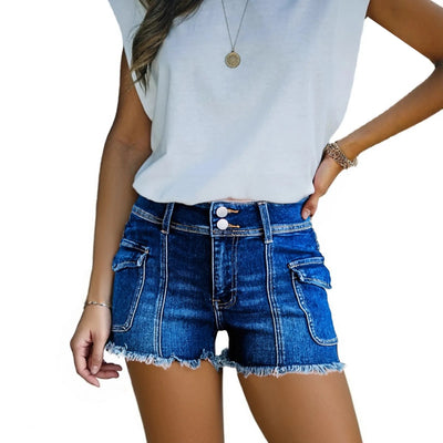 Denim Shorts For Women Booty Skinny Sexy Coquette Tight Low Rise Waist Short Jean Pants Woman Aesthetic Wholesale Jorts Kpop