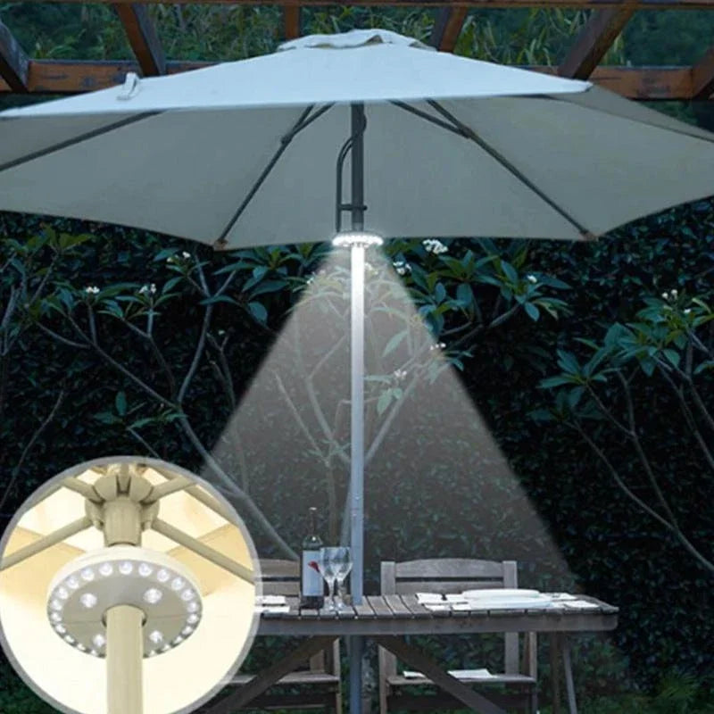 1PC Led Super Bright Patio LED Umbrella Light Outdoor Portable Camping Tent Light Lamp With Hook Garden Lantern Dropshipping