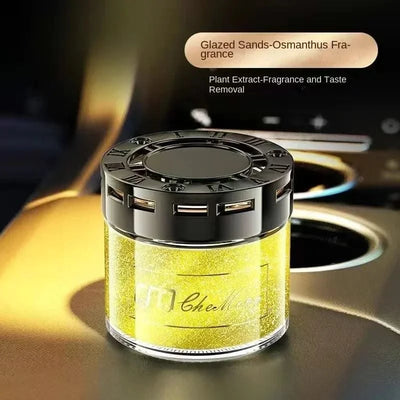 Luxury Car Perfume Solid Balm, Long-Lasting Light Fragrance, Odor Eliminator, Quicksand Design becoming a popular car ornament
