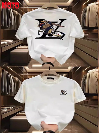Men T Shirt for Women 2025 New Sports Style Summer High-end Feeling Cool and Loose Pure Cotton Heavyweight Clothes Tops Moto