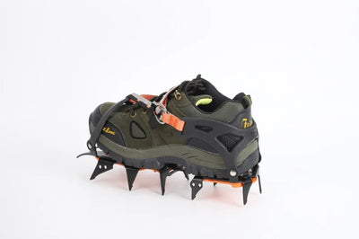 12 tooth professional crampons outdoor rock climbing ice fishing snow skid shoe cover mountaineering skid gear 12 teeth