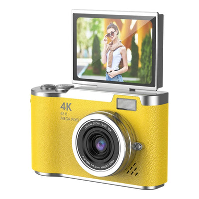 High-Definition HD Digital Camera 4K 48MP 8X Digital Zoom Video Camcorder CCD with Hanging Straps Flip Screen