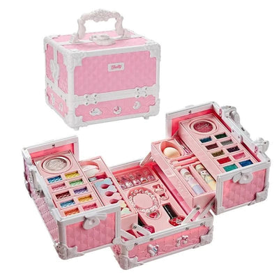 Kids Makeup Kit Little Girls 49 Pcs Washable Makeup Kit Real Girl Princess