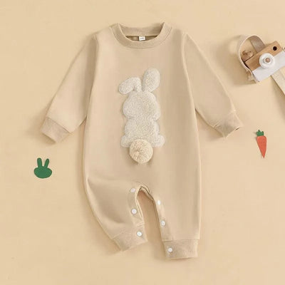 Rabbit  Embroidered Jumpsuit for Infants and Young Children  |Spring Easter | Long Crawling Clothes