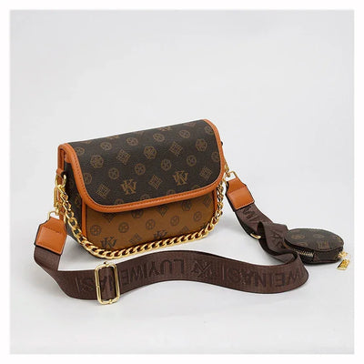 Designer Women's Leather Handbag - Elegant Crossbody Shoulder Messenger Bag Luxury Brand Tote Purse Stylish Ladies