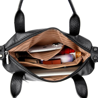 Women's Handbag Trend Designer Female Leather Multi-Pocket Shoulder Bag Luxury Brand Large Capacity Ladies Shopping Bag