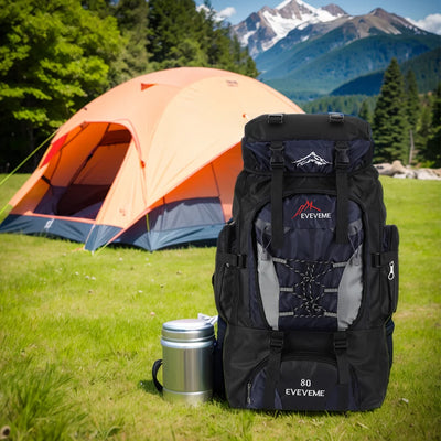 80L Climbing Backpack Large Capacity Trekking Backpack Adjustable Strap Mountain Climbing Rucksack Travel Accessories