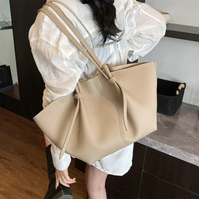 Branded Designer Shoulder Tote Bags For Women Soft PU Leather 2-IN-1 Big Capacity Shopper Tote Set 2025 Luxury Designer Handbags