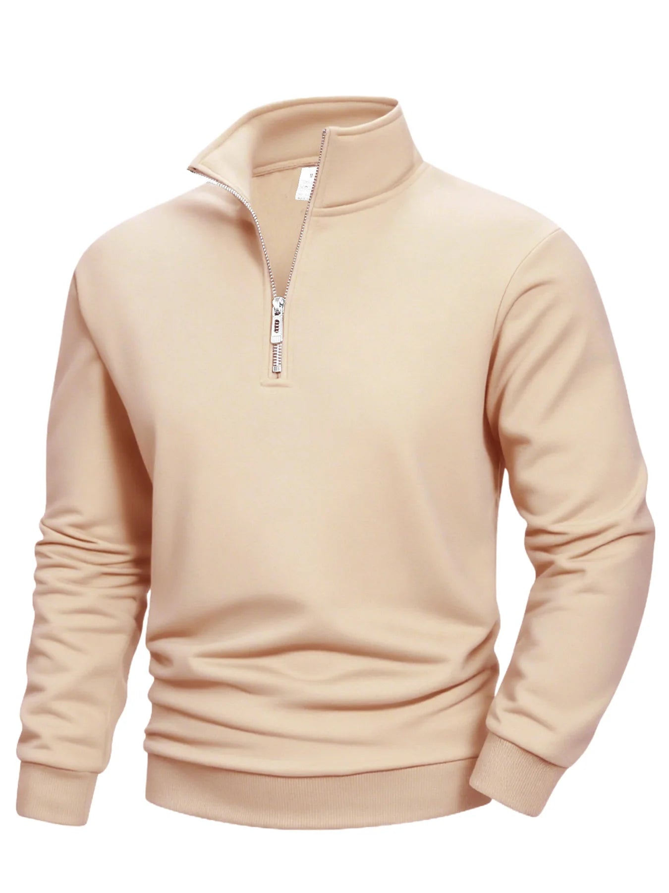 2025 Men Sweatshirts Spring Autumn Pullover Half Zipper Pullover for Male Hoody Outdoor Sweatshit Solid Color Stand Collar S-3XL