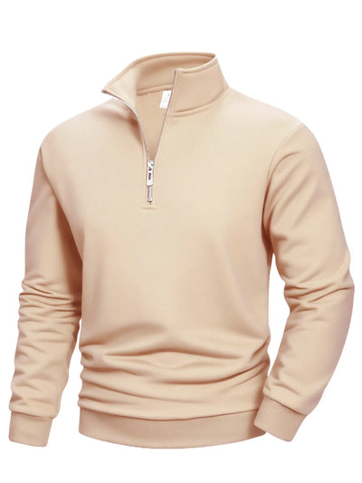 2025 Men Sweatshirts Spring Autumn Pullover Half Zipper Pullover for Male Hoody Outdoor Sweatshit Solid Color Stand Collar S-3XL
