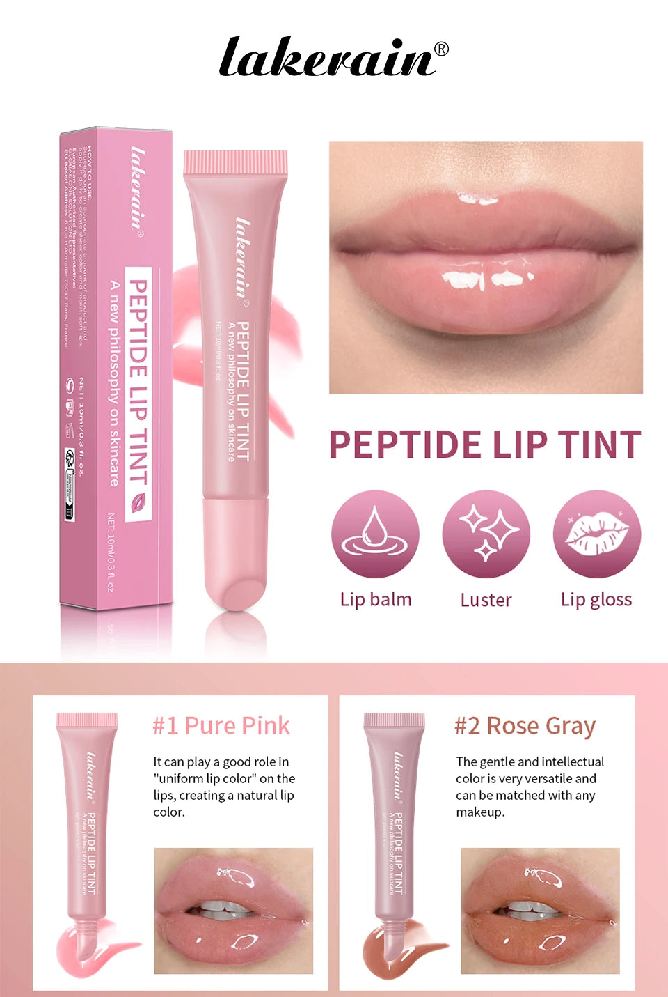 Plump Moisturizing Glossy Mirror Lip Gloss Nutritious Lip Oil Cosmetic Portable Lip Makeup Reduce Fine Lines On Lips For Women