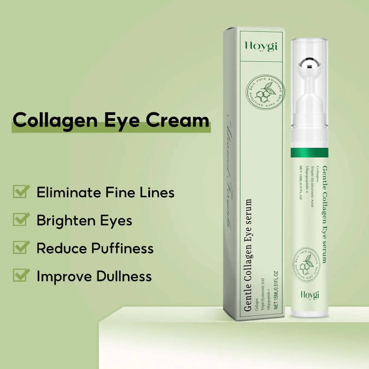 Collagen Eye Serum Cream Anti Dark Circles Eye Bags Eyes Puffy Repair Brightening Tighten Lifting Moisturizing Under Eye Roller